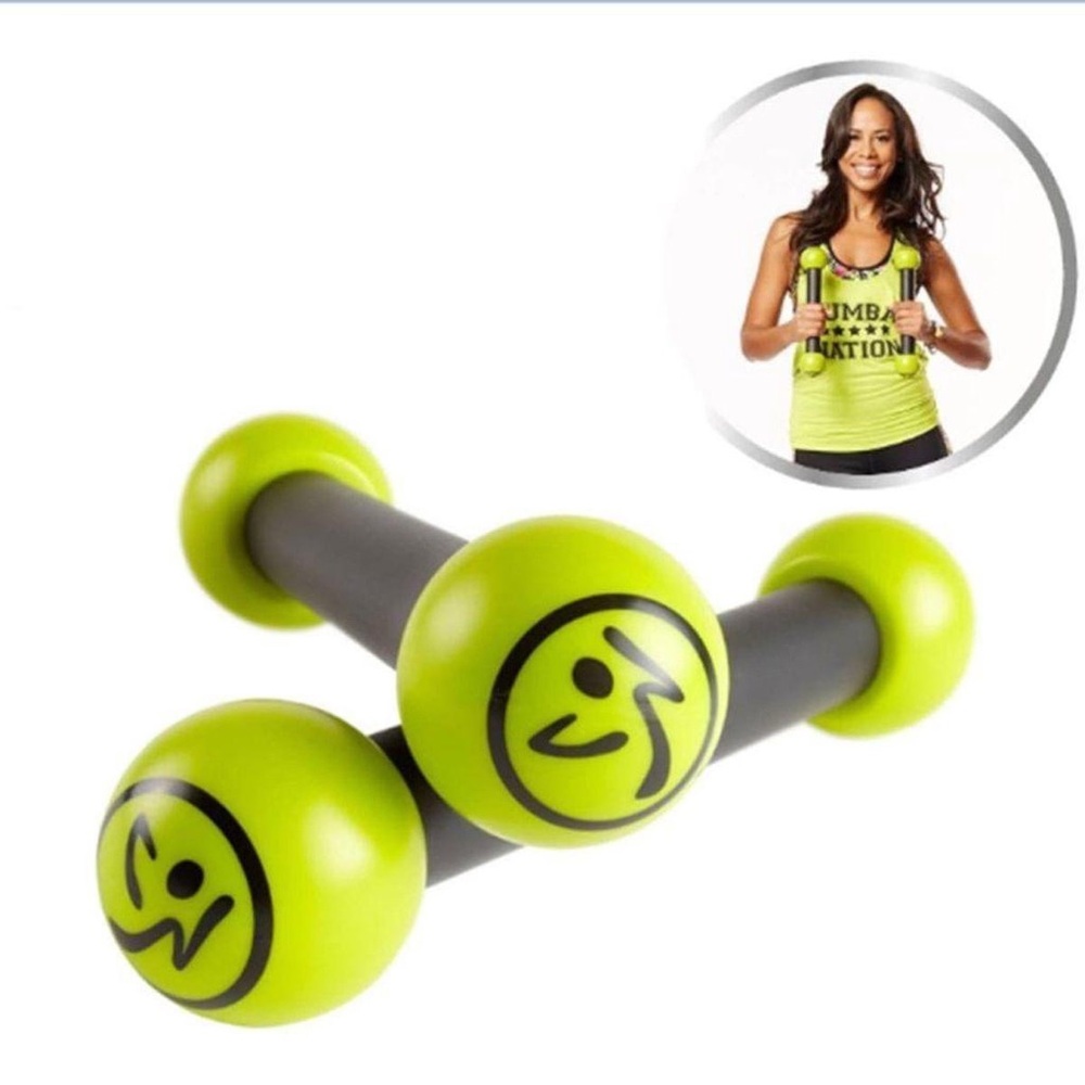 Zumba Toning Sticks Lime Green Hand Weights - Set of 2